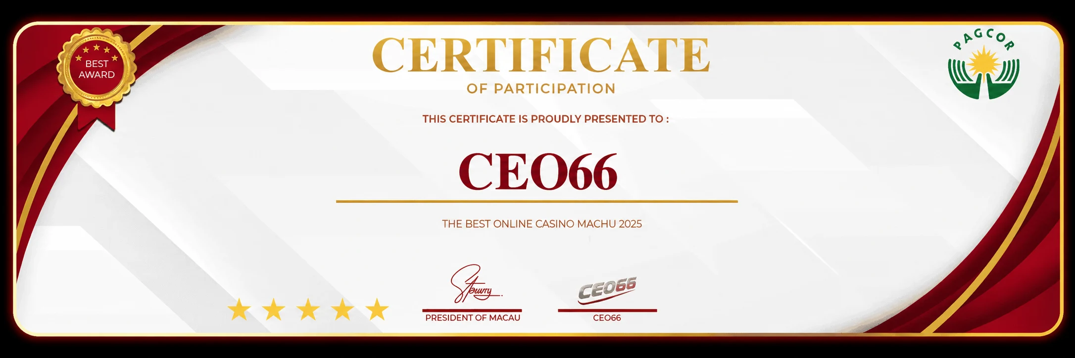ภาพใบประกาศ CEO66